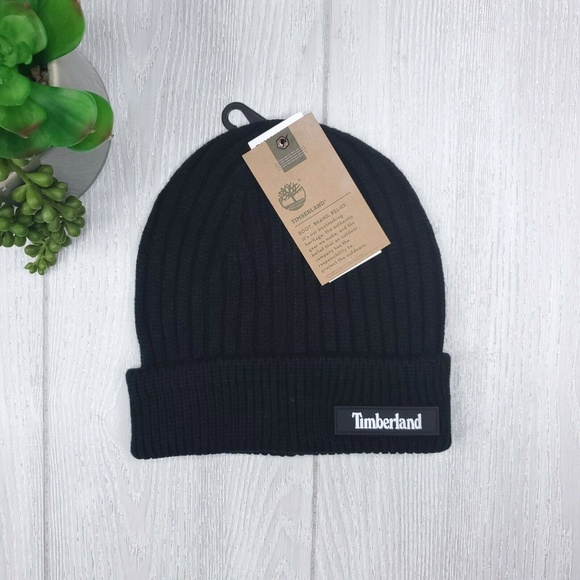 Timberland Men’s Ribbed Cuff Beanie Winter Hat New - Picture 2 of 2